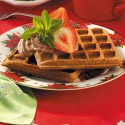 Chocolate Pecan Waffles recipe