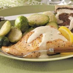 Salmon with Mornay Sauce recipe