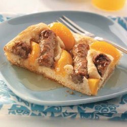Peach & Sausage Breakfast Squares recipe
