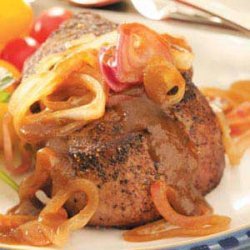 Steaks with Shallot Sauce recipe