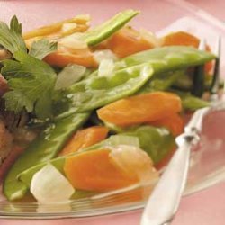 Glazed Snow Peas and Carrots recipe