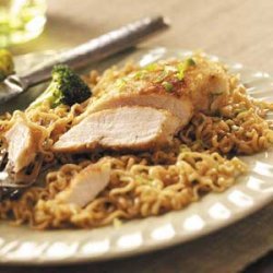 Chicken over Curly Noodles recipe