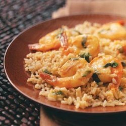 Sauteed Orange Shrimp with Rice recipe