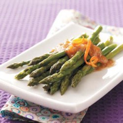 Asparagus with Orange-Ginger Butter recipe