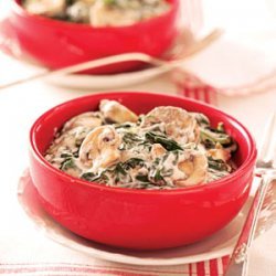 Creamed Spinach and Mushrooms recipe