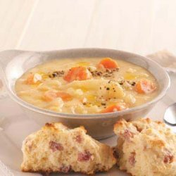 Cheesy Cauliflower and Potato Soup recipe