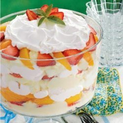 Strawberry Peach Trifle recipe