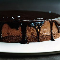 Chocolate-Glazed Hazelnut Mousse Cake recipe