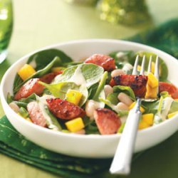 Smoked Sausage-Spinach Salad recipe