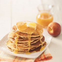 Peach Pancakes with Butter Sauce recipe