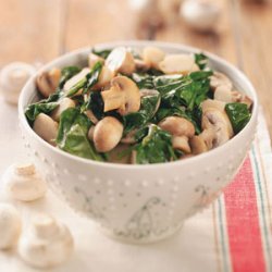 Spinach and Mushrooms recipe