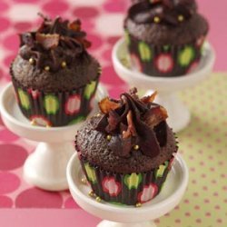 Dark Chocolate Bacon Cupcakes recipe
