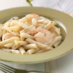 Shrimp Penne with Garlic Sauce for Two recipe