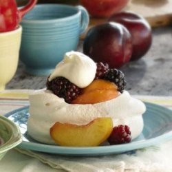 Peach Blackberry Pavlovas recipe