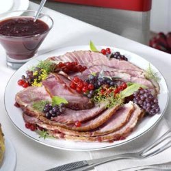 Mustard & Cranberry Glazed Ham recipe