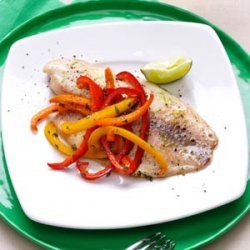 Lime Tilapia with Crisp-Tender Peppers recipe
