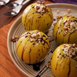 Gorgonzola Baked Apples with Balsamic Syrup recipe