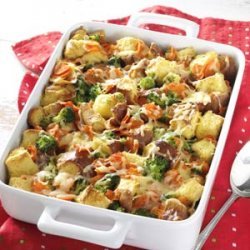 Broccoli and Carrot Cheese Bake recipe