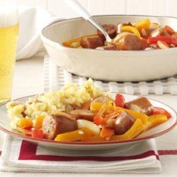 Chicken Sausages with Peppers recipe