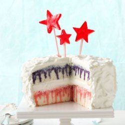 Red, White & Blueberry Poke Cake recipe