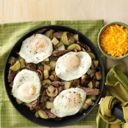 Steak & Mushroom Breakfast Hash recipe