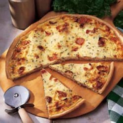 Bacon and Cheese Breakfast Pizza recipe