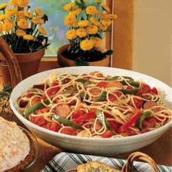 Spaghetti with Sausage and Peppers recipe