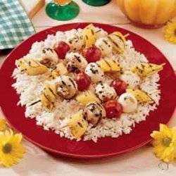Vegetable Kabobs with Rice recipe