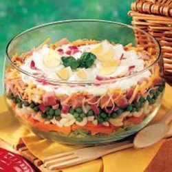 Layered Basil Salad recipe