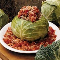 Stuffed Whole Cabbage recipe