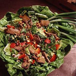 Hot Beef and Hazelnut Salad recipe