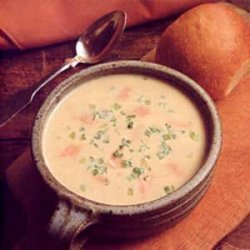 Potato Cheese Soup with Salmon recipe