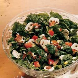 Spinach Salad with Honey-Bacon Dressing recipe
