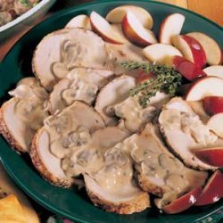 Pork Roast with Apple-Mushroom Sauce recipe