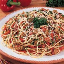 Spicy Sausage Spaghetti recipe