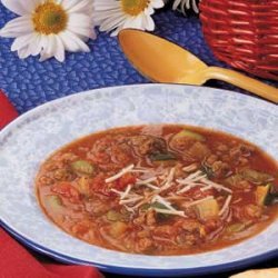 Zucchini Beef Soup recipe