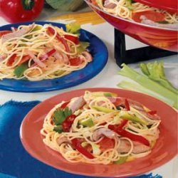 Pork and Cabbage with Spaghetti recipe