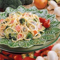 Creamy Garden Spaghetti recipe