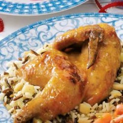 Glazed Cornish Hen with Rice Pilaf recipe