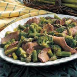 Beefy Broccoli Asparagus Salad recipe