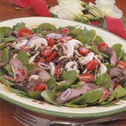 Flank Steak Spinach Salad recipe