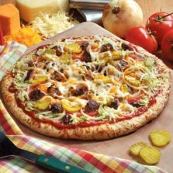 Grilled Cheeseburger Pizza recipe