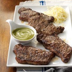 Santa Fe Strip Steaks recipe