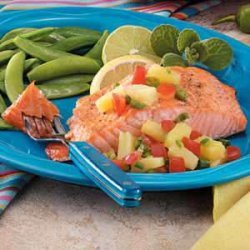 Salmon with Ginger Pineapple Salsa recipe