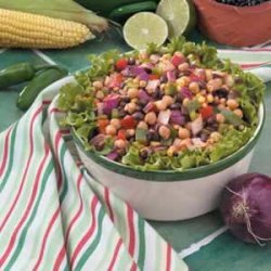 Quick Colorful Bean Salad recipe