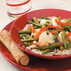 Stir-Fried Scallops and Asparagus recipe