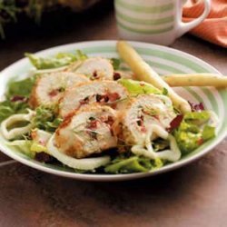 Basil Chicken over Greens recipe