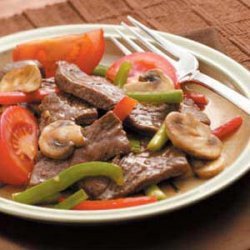 Mushroom Pepper Steak recipe