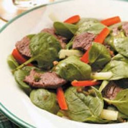 Spinach Beef Salad recipe