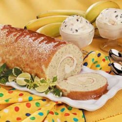 Caramel Banana Cake Roll recipe